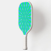 Blue Green Burst Design Pickleball Paddle (Links)