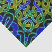 Blue Green Celtic Kaleidoscoop Tissuepapier (Detail)