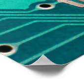 Blue Green Circuit Board - Electronics Photography Poster (Hoek)