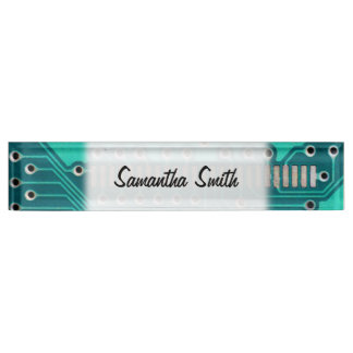 Blue Green Circuit Board - Elektronische fotografi Naambordje