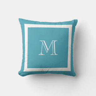 Blue Green Classic Monogram Sierkussen