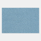 Blue Green Crochet Yarn Pattern Inpakpapier Vel (Voorkant 3)