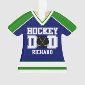 Blue/Green Custom Hockey Papa Jersey (devant)