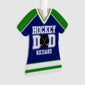 Blue/Green Custom Hockey Papa Jersey (devant)