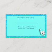 Blue Green Dentist Nomination et Carte de visite (Dos)