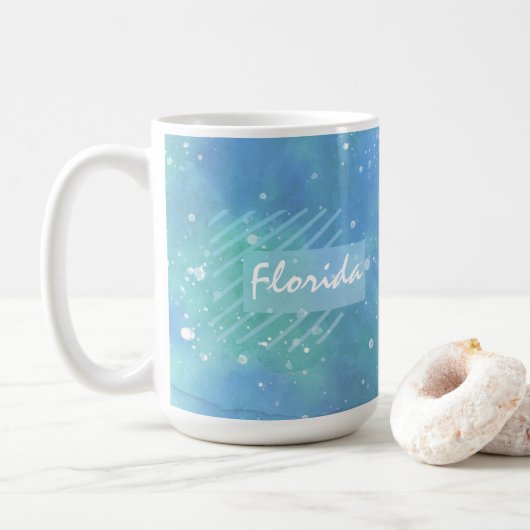 Blue Green Design Custom Florida Mug (Avec donut)