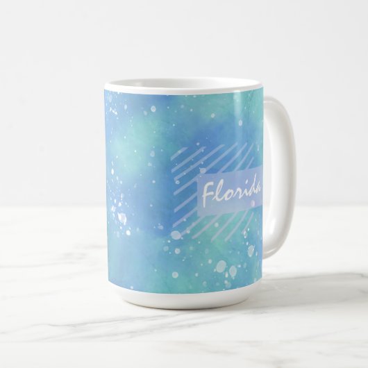 Blue Green Design Custom Florida Mug (Devant droit)