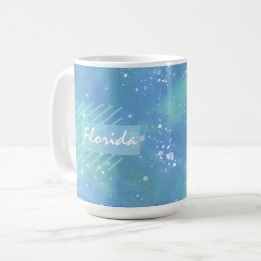 Blue Green Design Custom Florida Mug (Devant gauche)