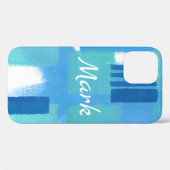 Blue Green Design moderne coque iphone personnalis (Verso (horizontal))