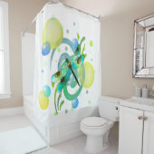 Blue Green Dragonfly Shower Curtain Douchegordijn (In situ)