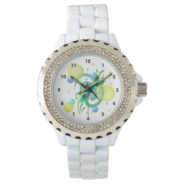 Blue Green Dragonfly Watch Horloge (Voorkant)