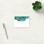 Blue Green en Gold Splatter Post it Post-it® Notes (Kantoor)