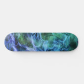 Blue Green Fire Flame Swils Art Skateboard Deck (Horz)