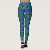 Blue Green Floral Leggings (Achterkant)