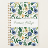Blue & Green Flower Planner (Devant)
