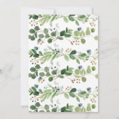 Blue Green Foliage Oh Deer Baby shower Invitation (Dos)