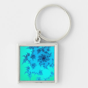 Blue Green Fractal Sleutelhanger