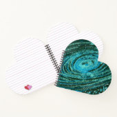 Blue Green Galaxy Heart Notitieboek (Binnen)