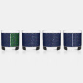 Blue Green Geometric Drinkware Set Whisky Glas (Rechts)