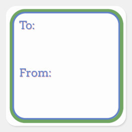 Blue & Green Gift Sticker
