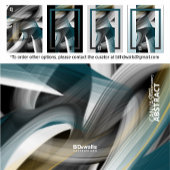 Blue Green Gold Black White Gray Abstract  Canvas Afdruk