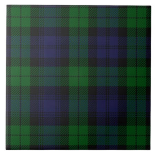 Blue Green Highland Sunderland Tartan Check Tegeltje