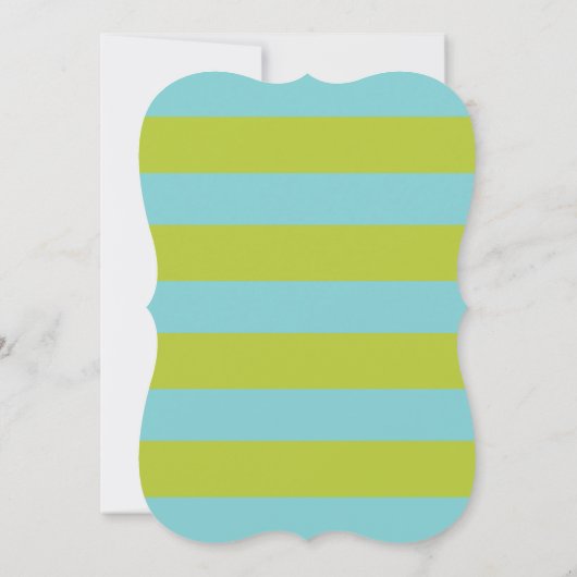 Blue Green, Invitation Baby shower d'arche de Brac (Dos)