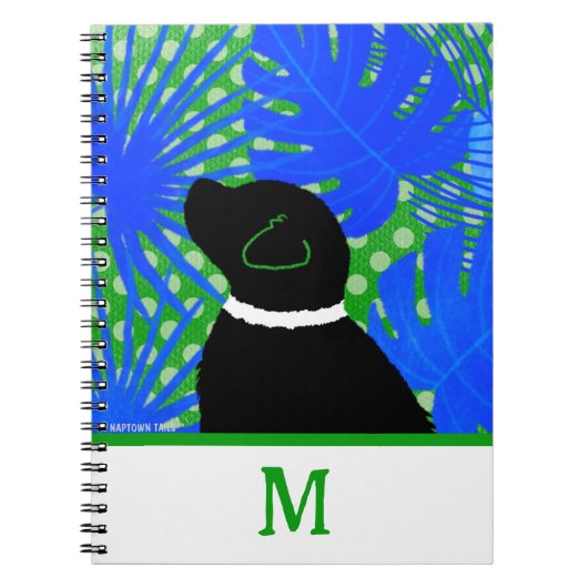 Blue Green Island Black Dog Carnet (Devant)