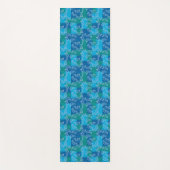 Blue Green Ivy Leaf Waterverf Yogamat (Voorkant)