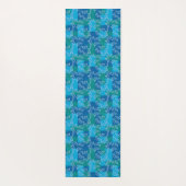 Blue Green Ivy Leaf Waterverf Yogamat (Achterkant)