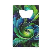 Blue Green Leafy végétarien abstrait (Dos)