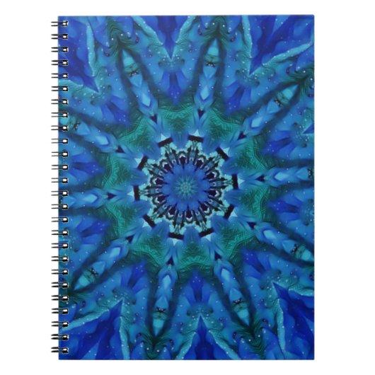 Blue Green Mandala Notitieboek (Voorkant)