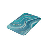Blue Green Marged Gold Glitter Bath Mat (Gekanteld)