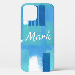 Blue Green Modern Design Persoonlijke iPhone Case