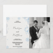 Blue Green News Mariage Invitations avec photo (Devant / Derrière)