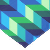 Blue Green Ombre Chevrons Petite nappe (Angle)