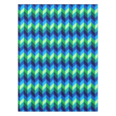 Blue Green Ombre Chevrons Petite nappe (Devant)