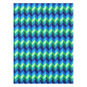 Blue Green Ombre Chevrons Petite nappe