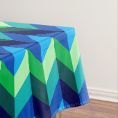Blue Green Ombre Chevrons Petite nappe (In Situ)
