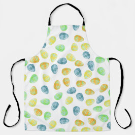 BLUE GREEN ORANGE YELLOW WATERCOLOR EGGS SCHORT