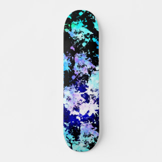 Blue Green Paars Paint Splash Abstract Skateboard