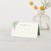 Blue Green Painted Branch Table Number Place Card (Voorkant)