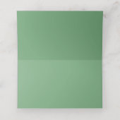 Blue Green Painted Branch Table Number Place Card (Binnenkant ongevouwen)