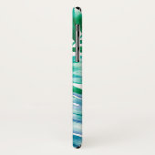 Blue & Green Palm Imprimer iPhone X Coque (Dos/Gauche)