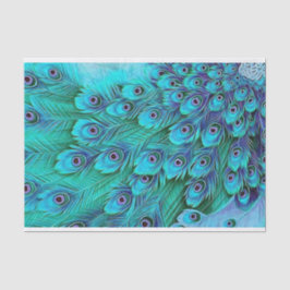 Blue Green Peacock Tissue Paper Tissuepapier