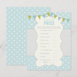 Blue Green Polka Dots Price is het juiste schoenen Uitnodiging Briefkaart