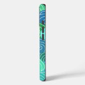 Blue Green Rolling Circles Pattern Case-Mate iPhone Case (Achterkant / Links)