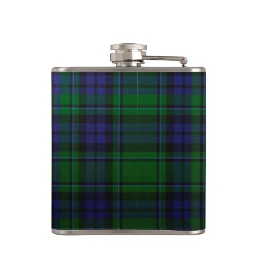 BLUE GREEN SCOTTISH TARTAN EMERALD GEM MONOGRAM HEUPFLES (Achterkant)