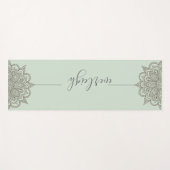 Blue Green Script Name Mandala Yoga Mat (Voorkant (horizontaal))