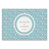 Blue Green Sea Waves Carte du nom du lieu (Dos)